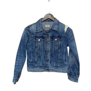J. Crew Denim Jean Jacket Bleached Women's Size Small